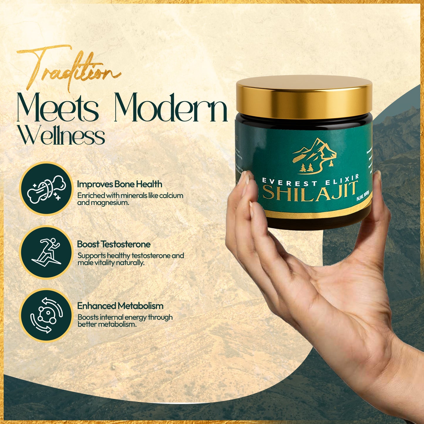 Everest Elixir Shilajit avalaible in 20g,50g,100g - EVEREST ELIXIR SHILAJIT