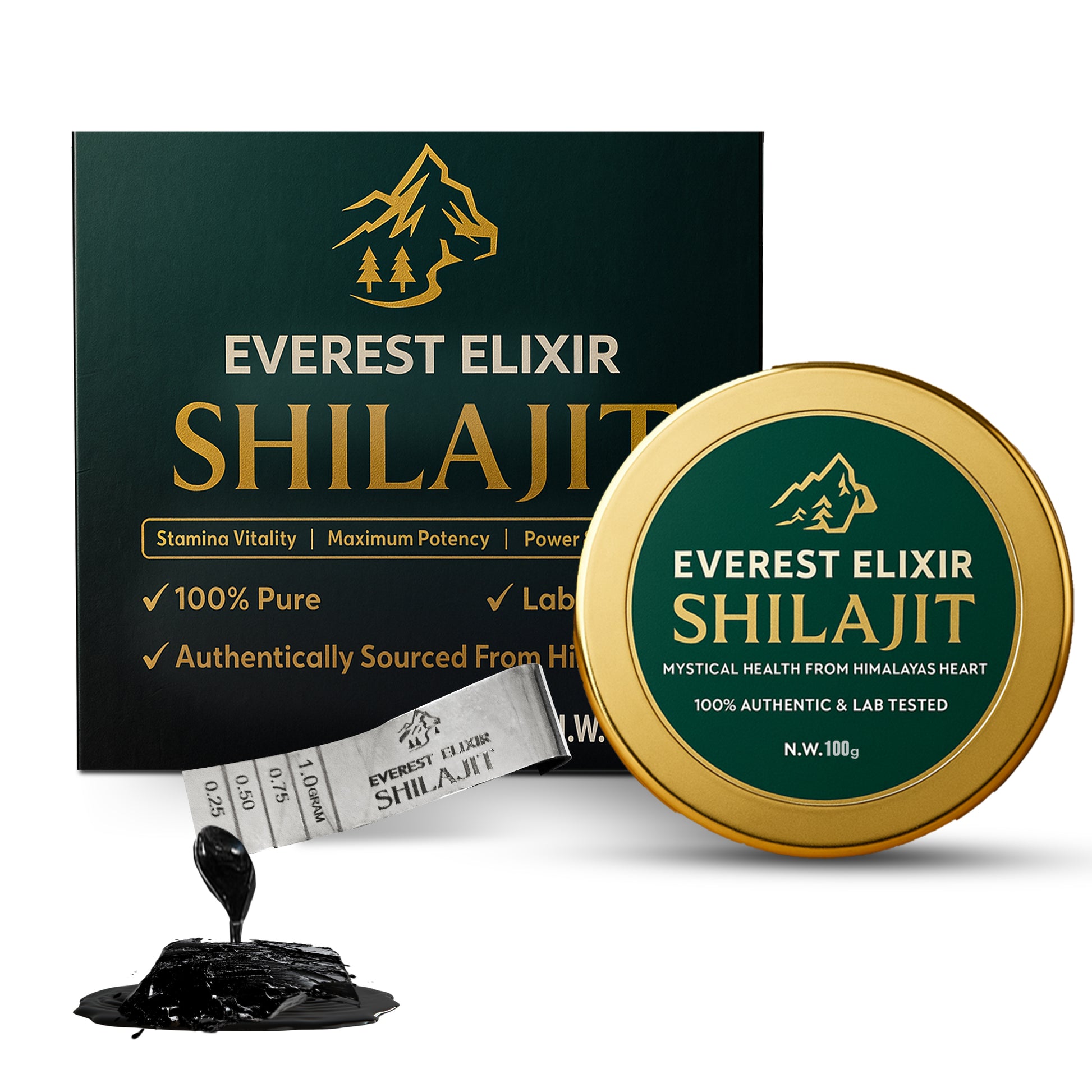 Everest Elixir Shilajit avalaible in 20g,50g,100g - EVEREST ELIXIR SHILAJIT