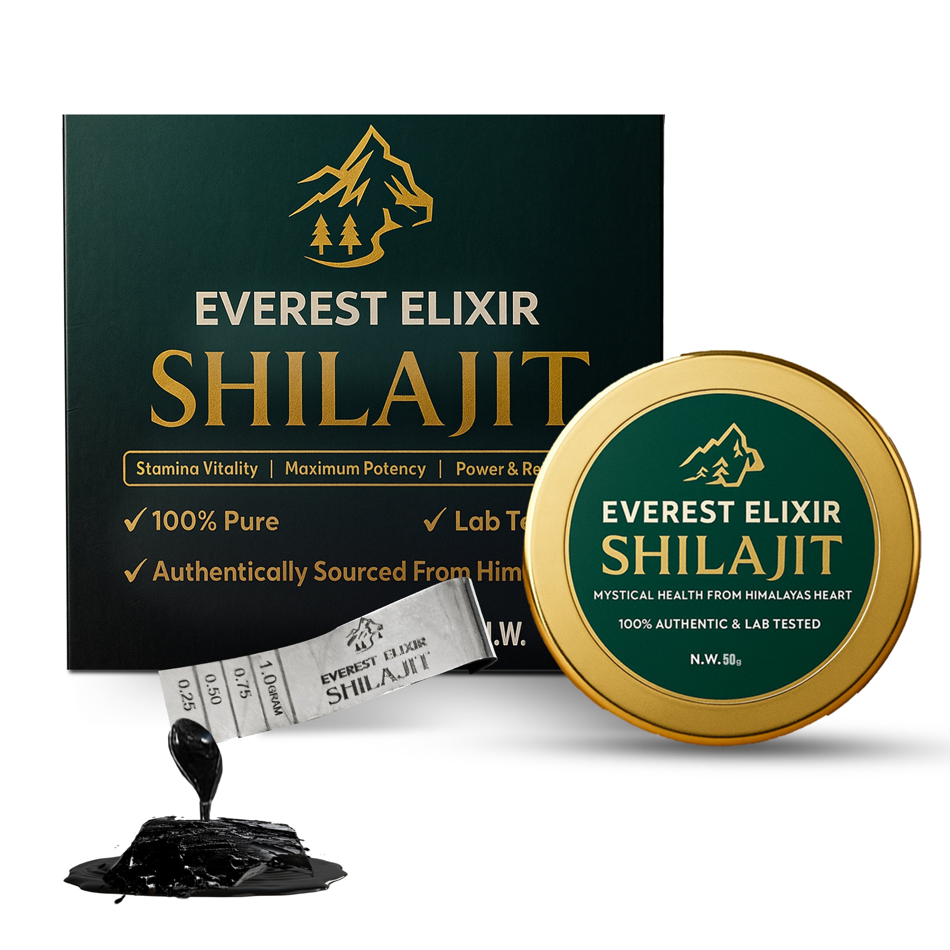 Everest Elixir Shilajit avalaible in 20g,50g,100g - EVEREST ELIXIR SHILAJIT