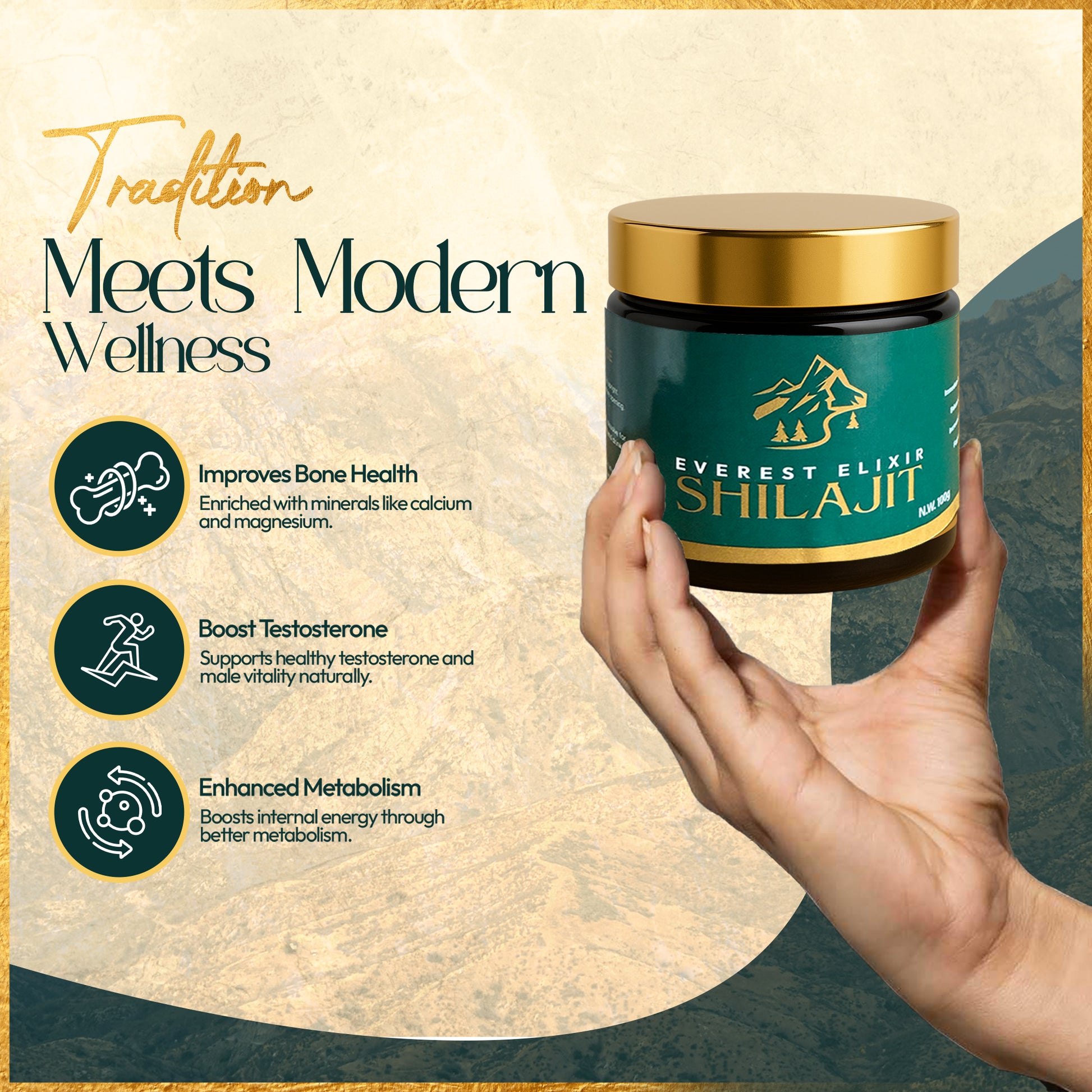 Everest Elixir Shilajit avalaible in 20g,50g,100g - EVEREST ELIXIR SHILAJIT